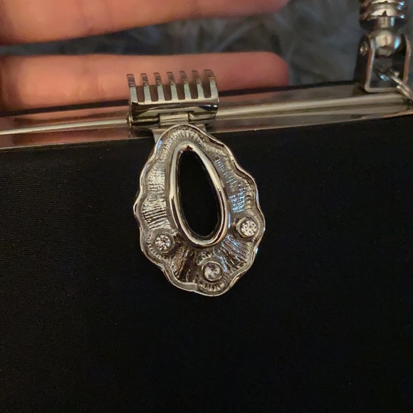 Zaraz handmade black and silver evening handbag - Picture 7 of 11